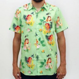 Camisa Tropical Floral - Verde